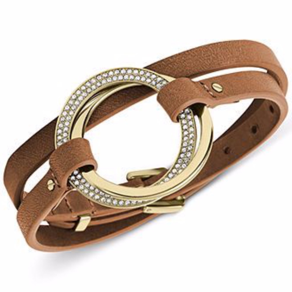 Michael Kors Double Wrap leather bracelet